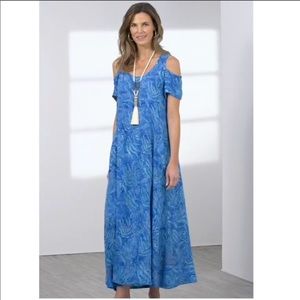 Soft Surroundings Batik Cold Shoulder Dress